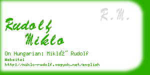 rudolf miklo business card